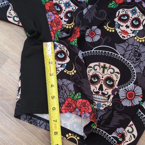 Tachuntfish THF Athletic Shorts Dia De Los Muertos Skull Pattern Men’s M - Picture 8 of 10